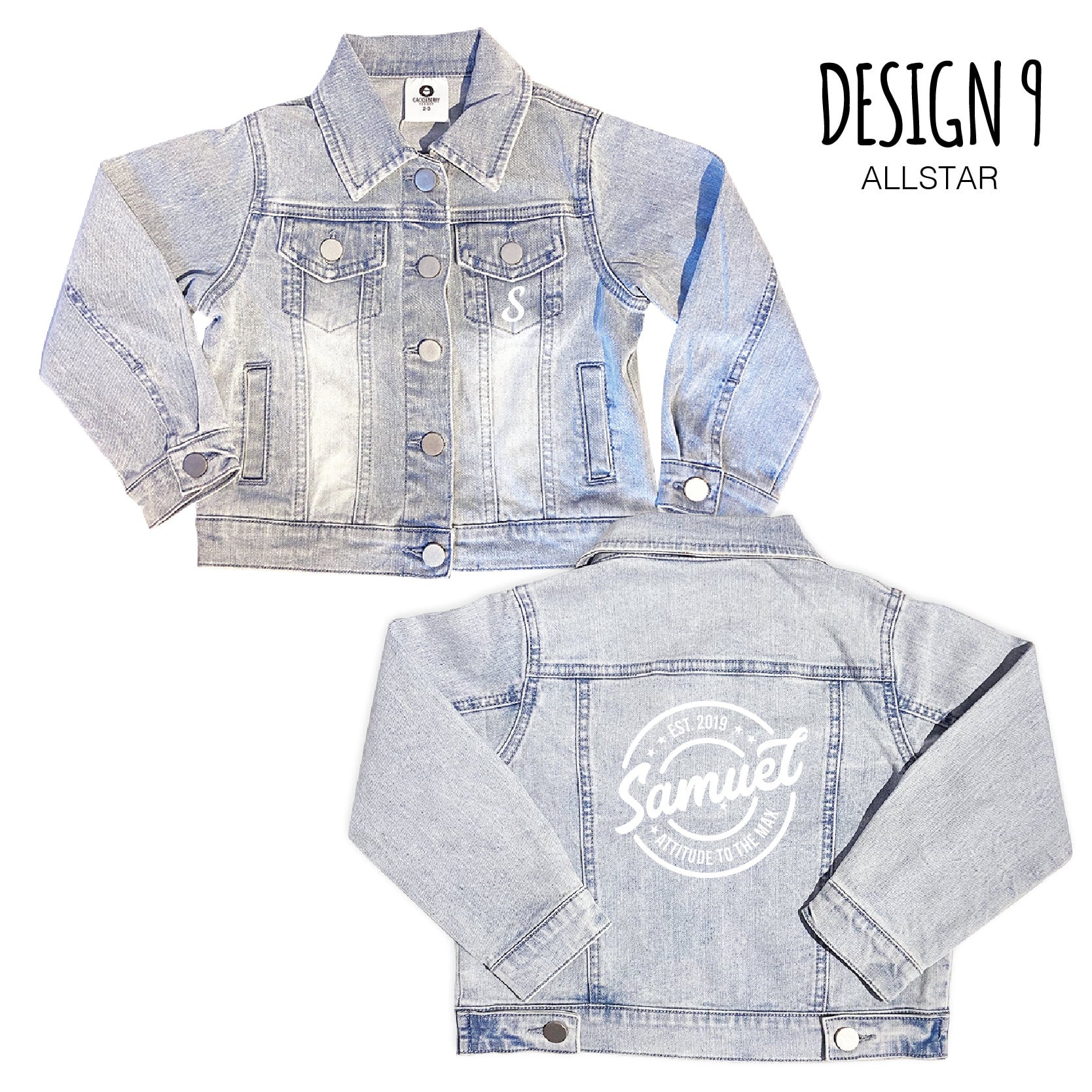 Graphic design online denim jacket