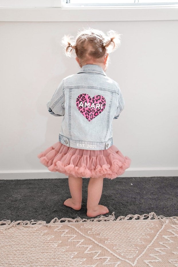 Baby girl pink denim on sale jacket